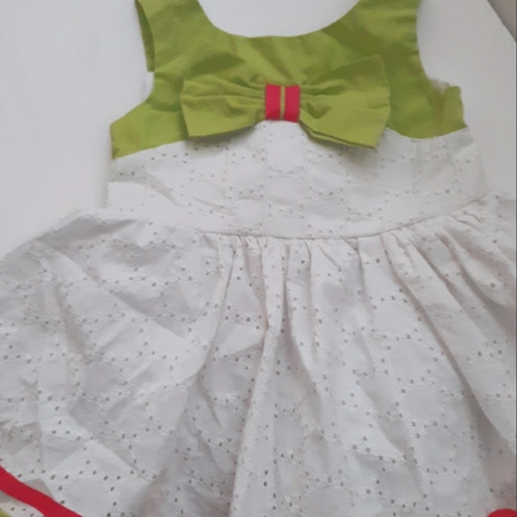 ⚡️3 FOR $25⚡️Vintage Eyelet Dress -Lime Green, Neon Pink - Picture 3 of 7